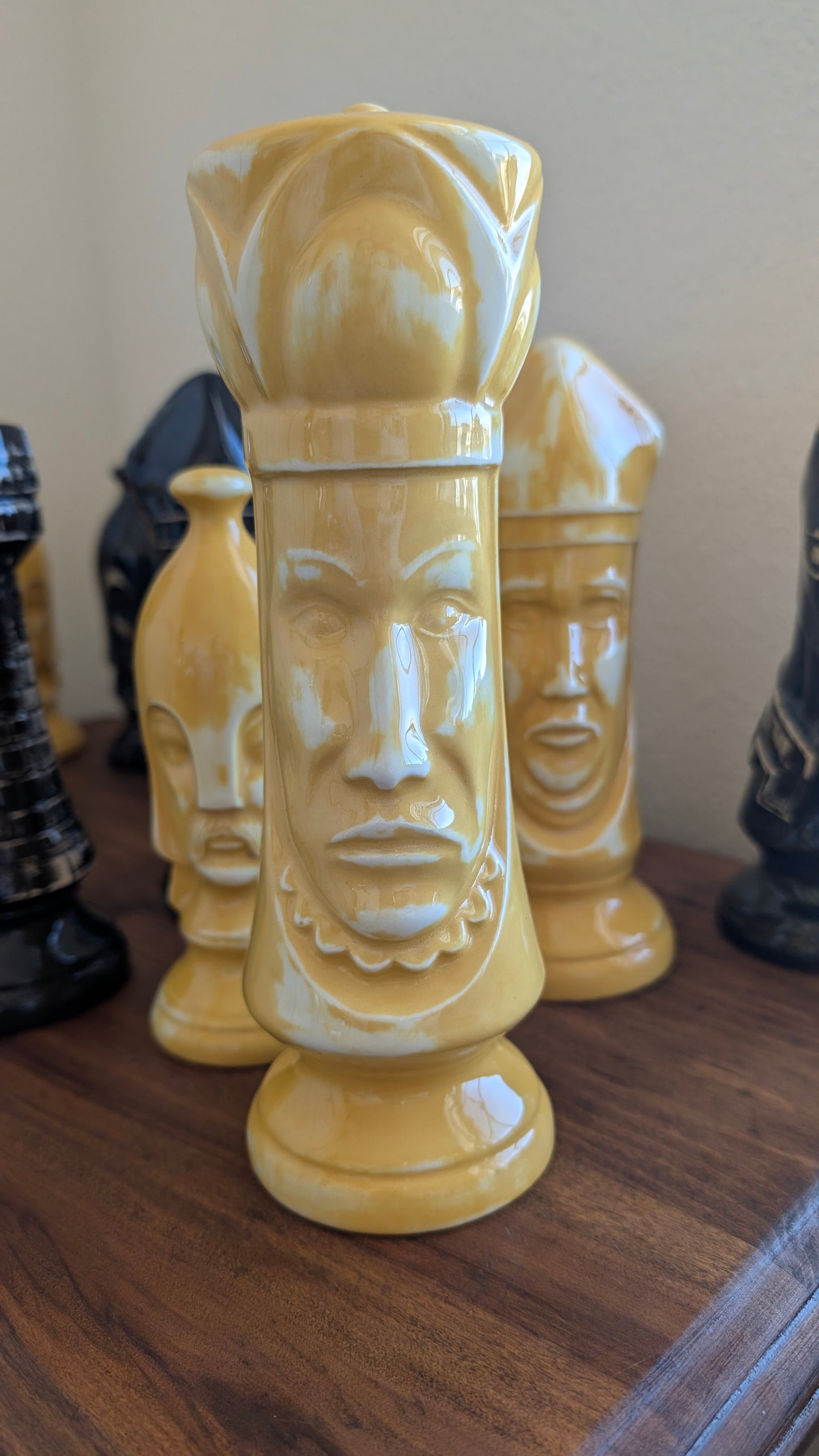 Oversized Duncan Ceramic Chess Pieces ( Incomplete, set of 14)