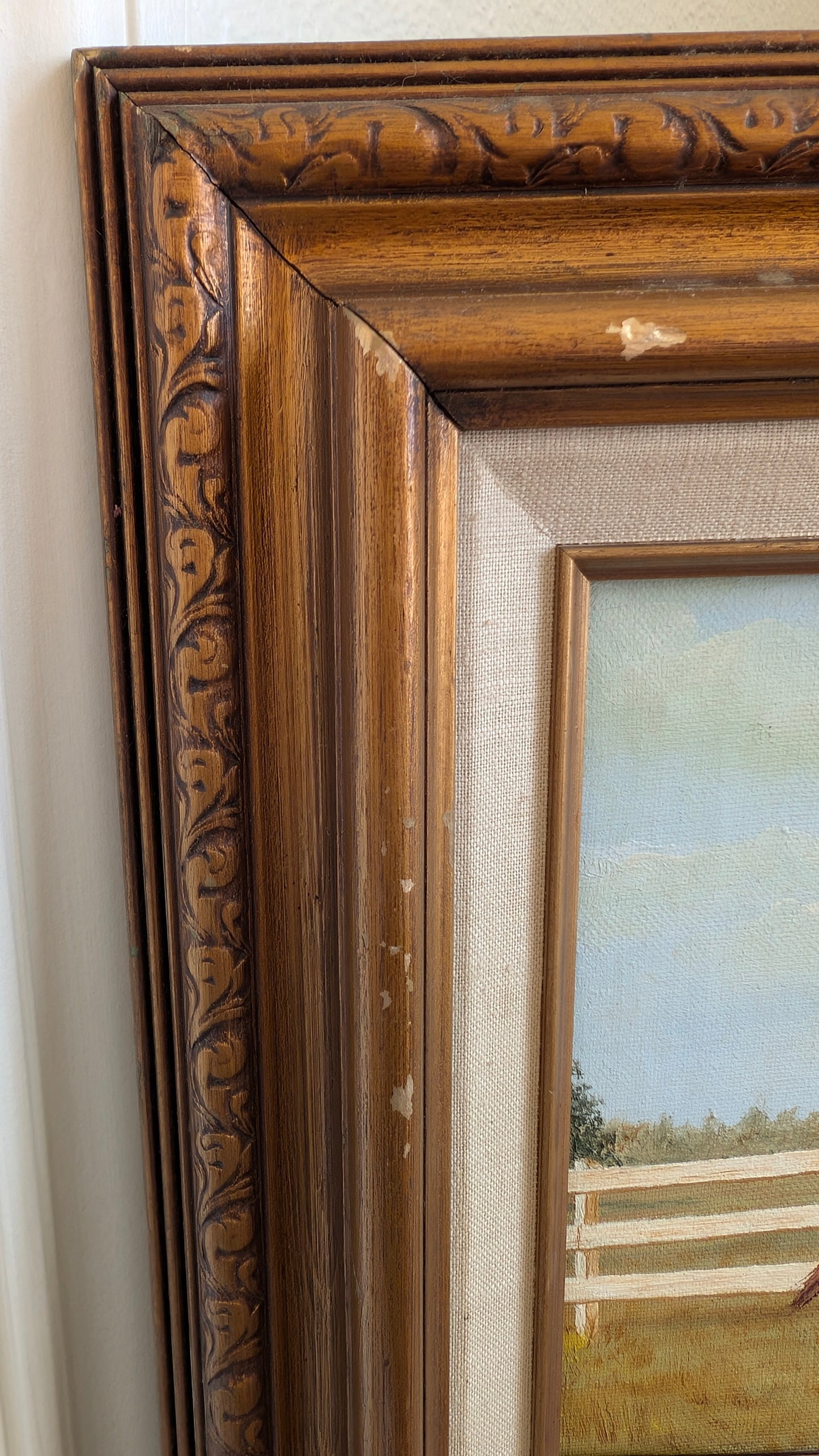Framed Equestrian Painting