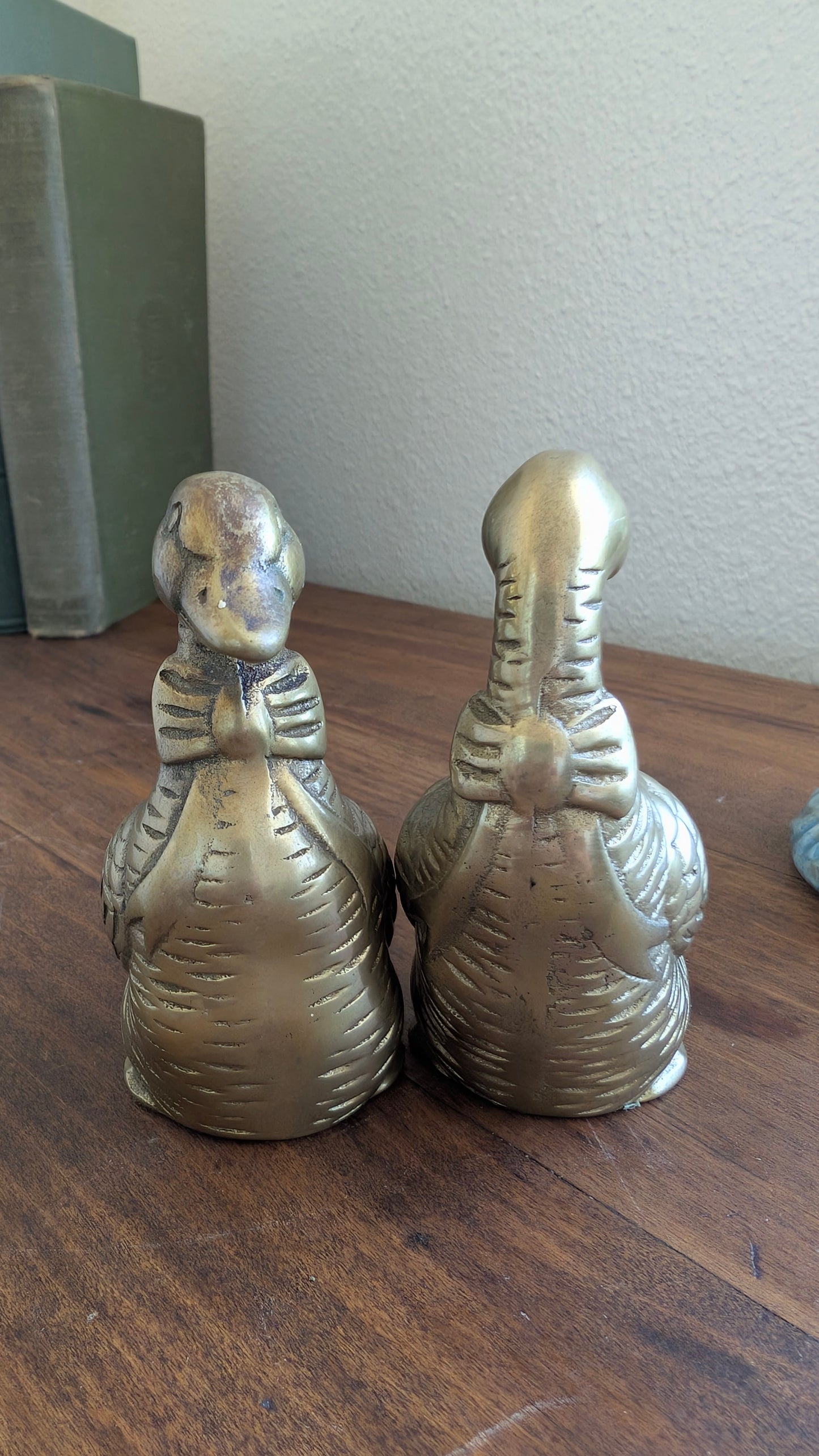 Brass Storybook Goose Figurines (pair)