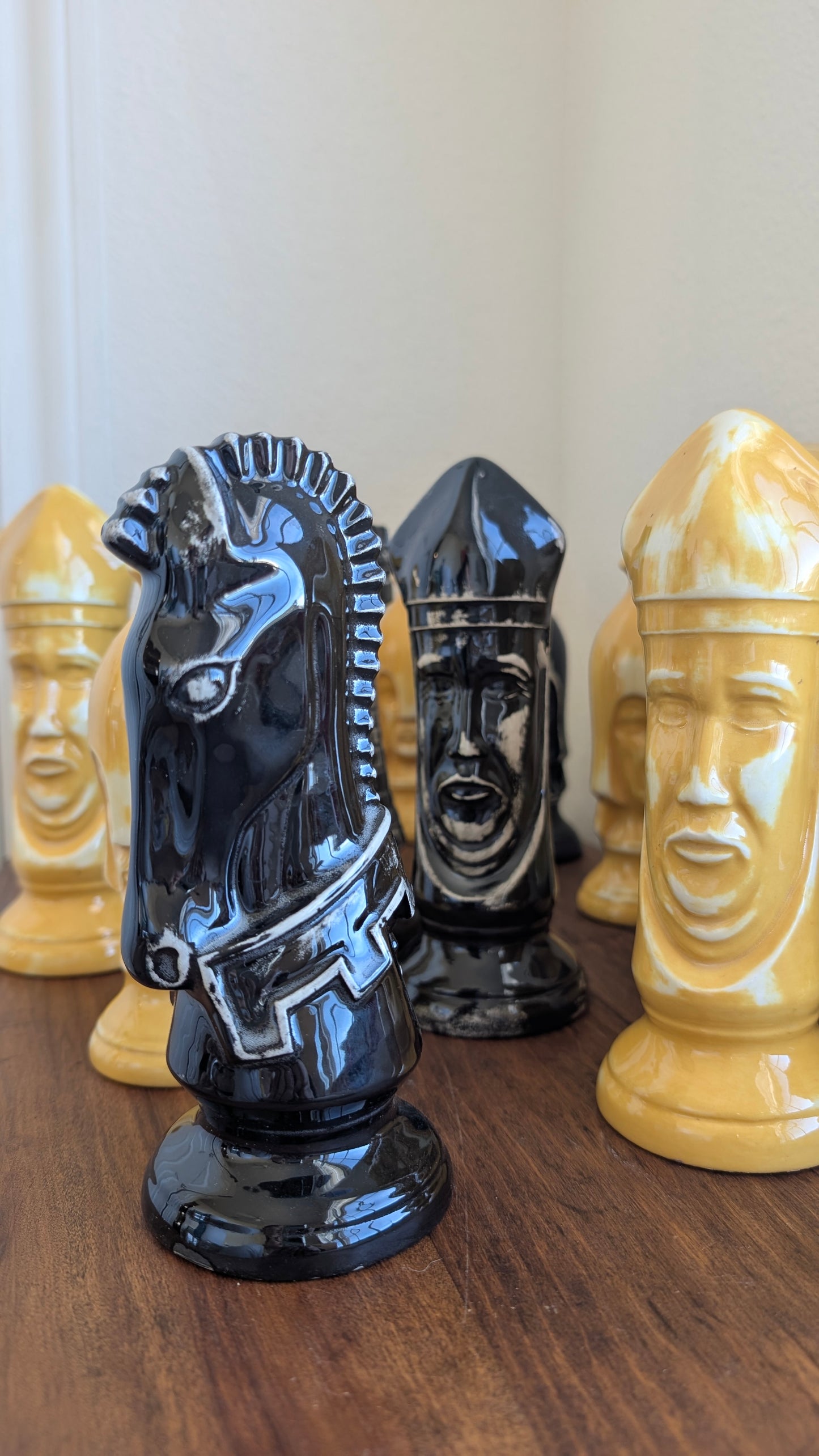 Oversized Duncan Ceramic Chess Pieces ( Incomplete, set of 14)