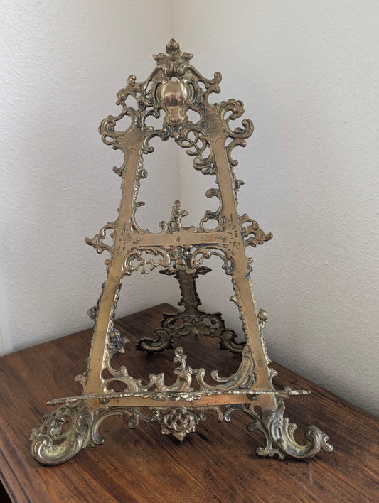 Brass Rococo Tabletop Easel