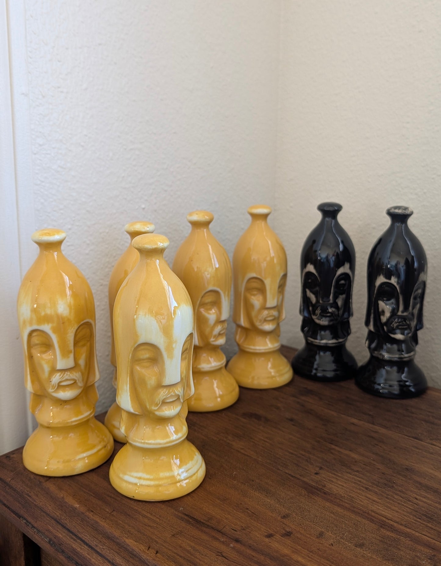 Oversized Duncan Ceramic Chess Pieces ( Incomplete, set of 14)