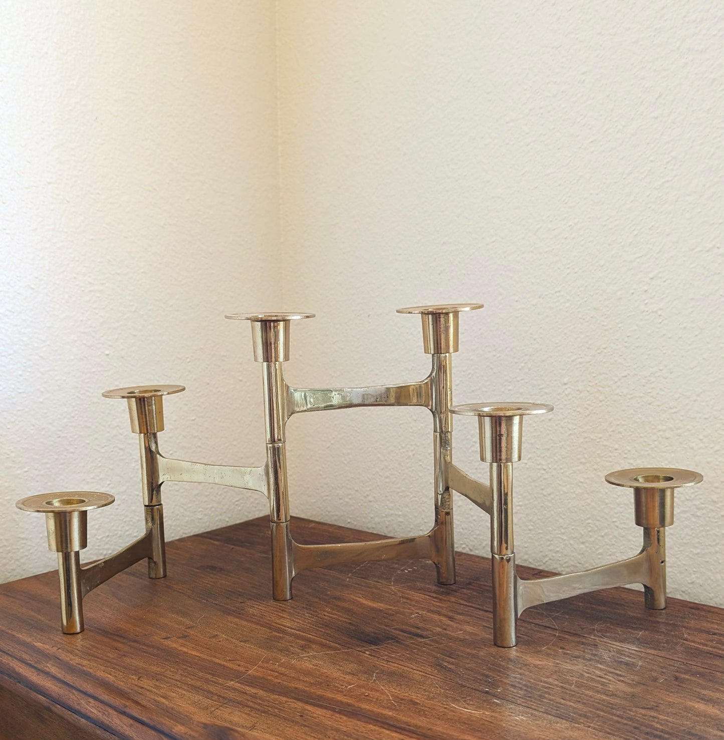 Brass Articulated Candleabra