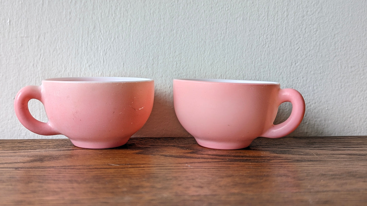 Pink Hazel Atlas TeaCups (set of two)