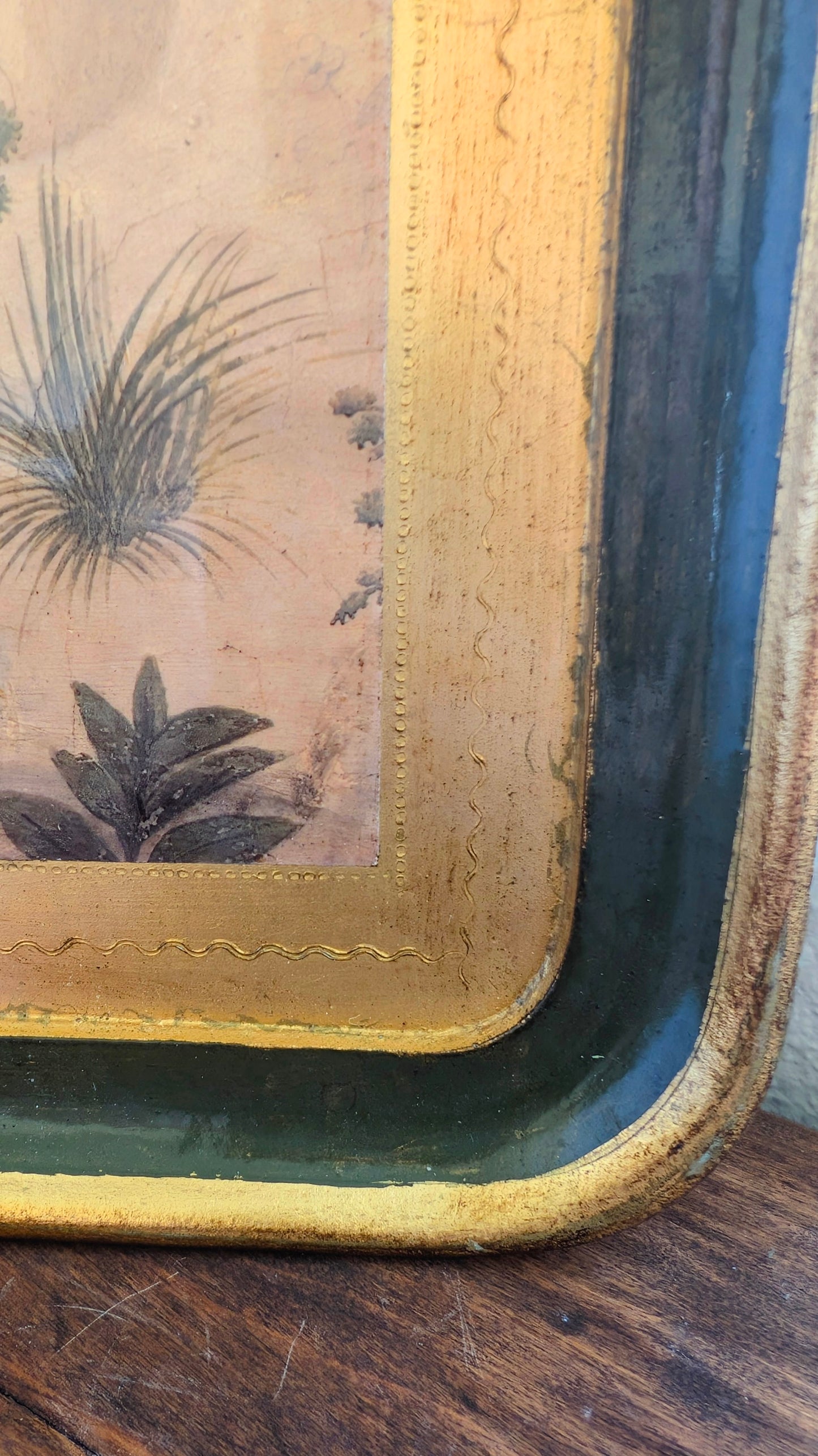 Vietri Florentine Tray 'Birds Around a Pond' by Benozzo Gozzoli