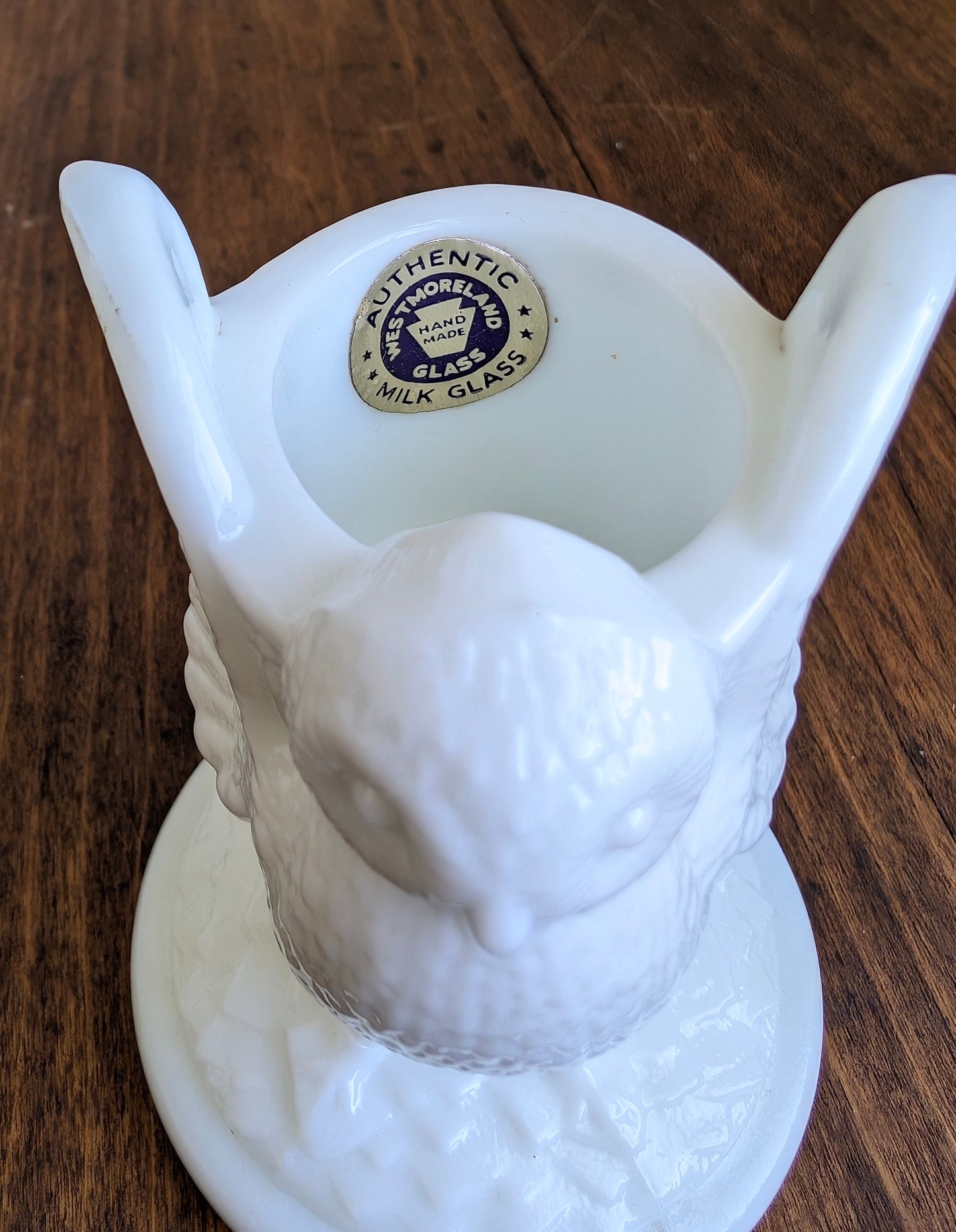 Westmoreland Milk Glass Owl Toothpick Holder