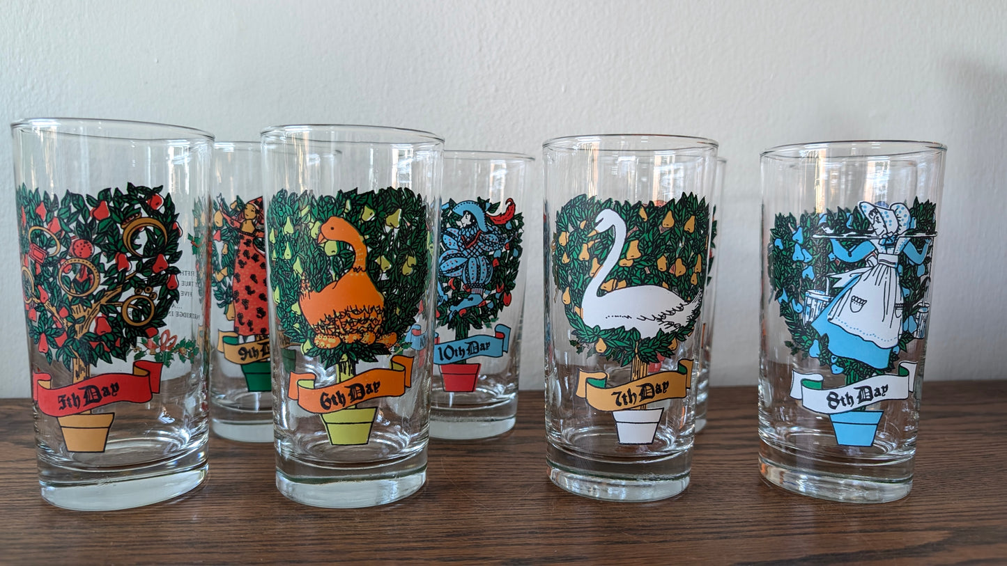 Indiana Glass 12 Days of Christmas Tumblers (set of 12)