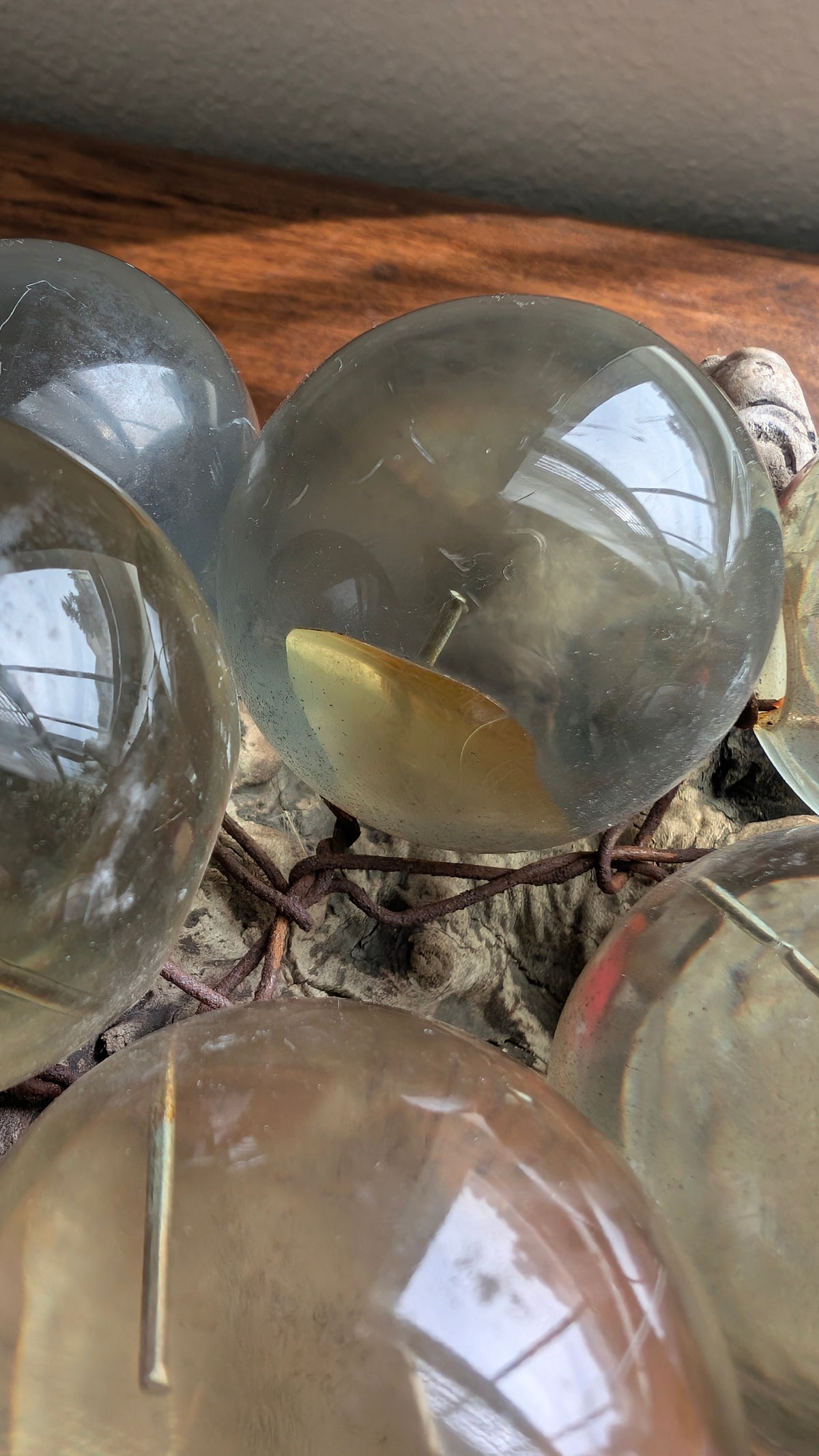 Lucite Grape Cluster on Driftwood
