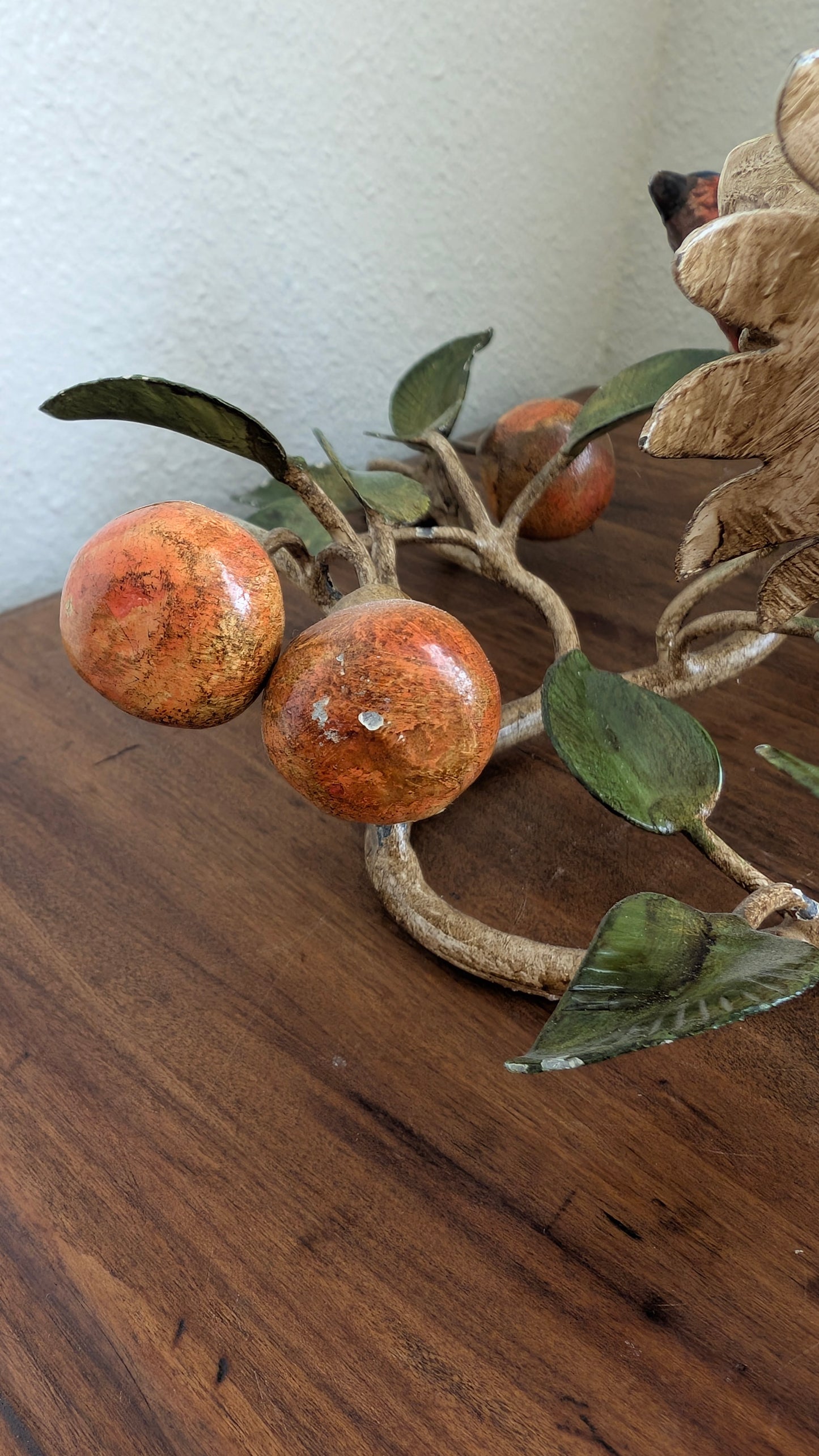 Italian Toleware Bird & Pear Sconces