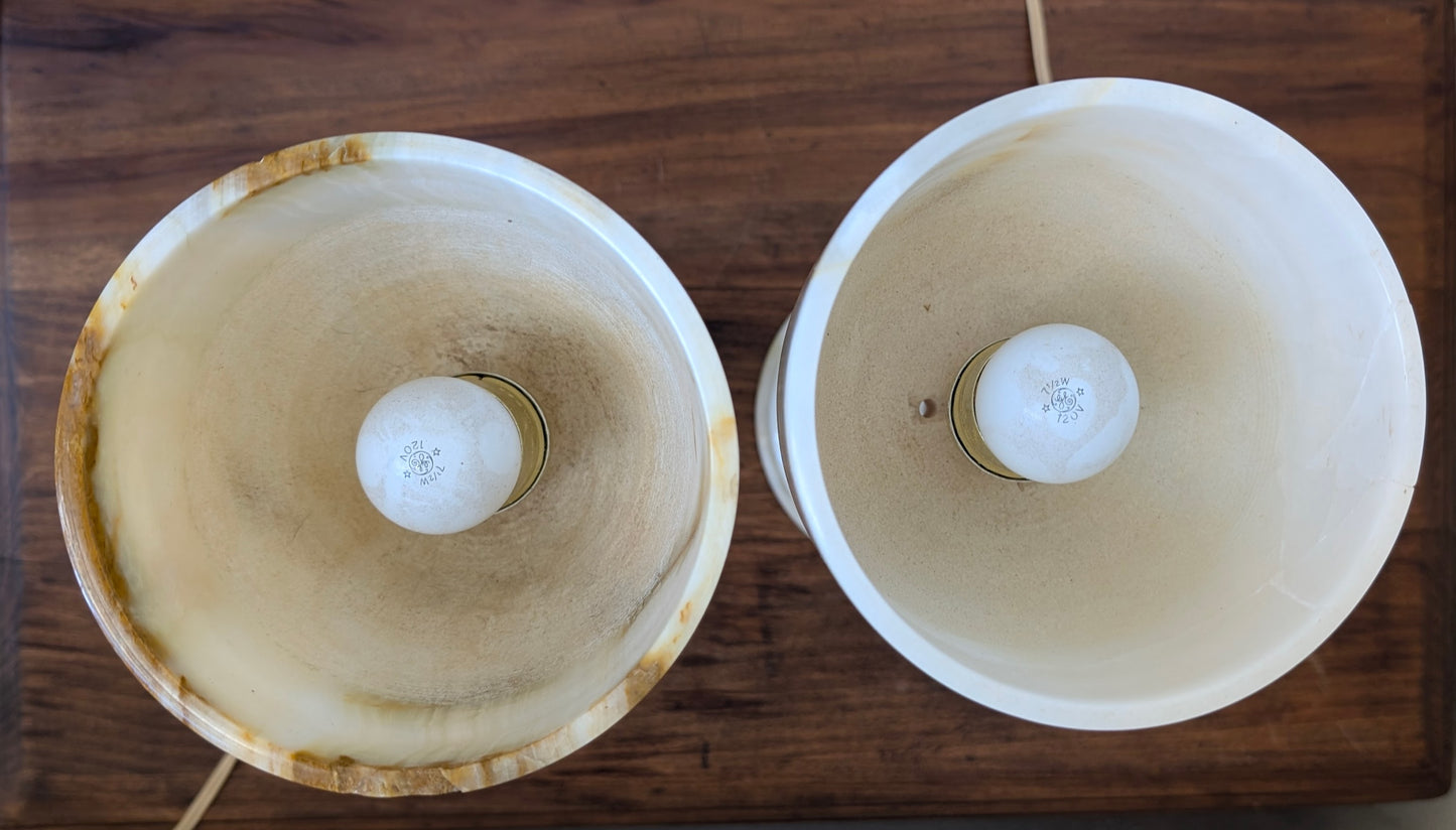 Onyx Chalice Lamps (Pair)