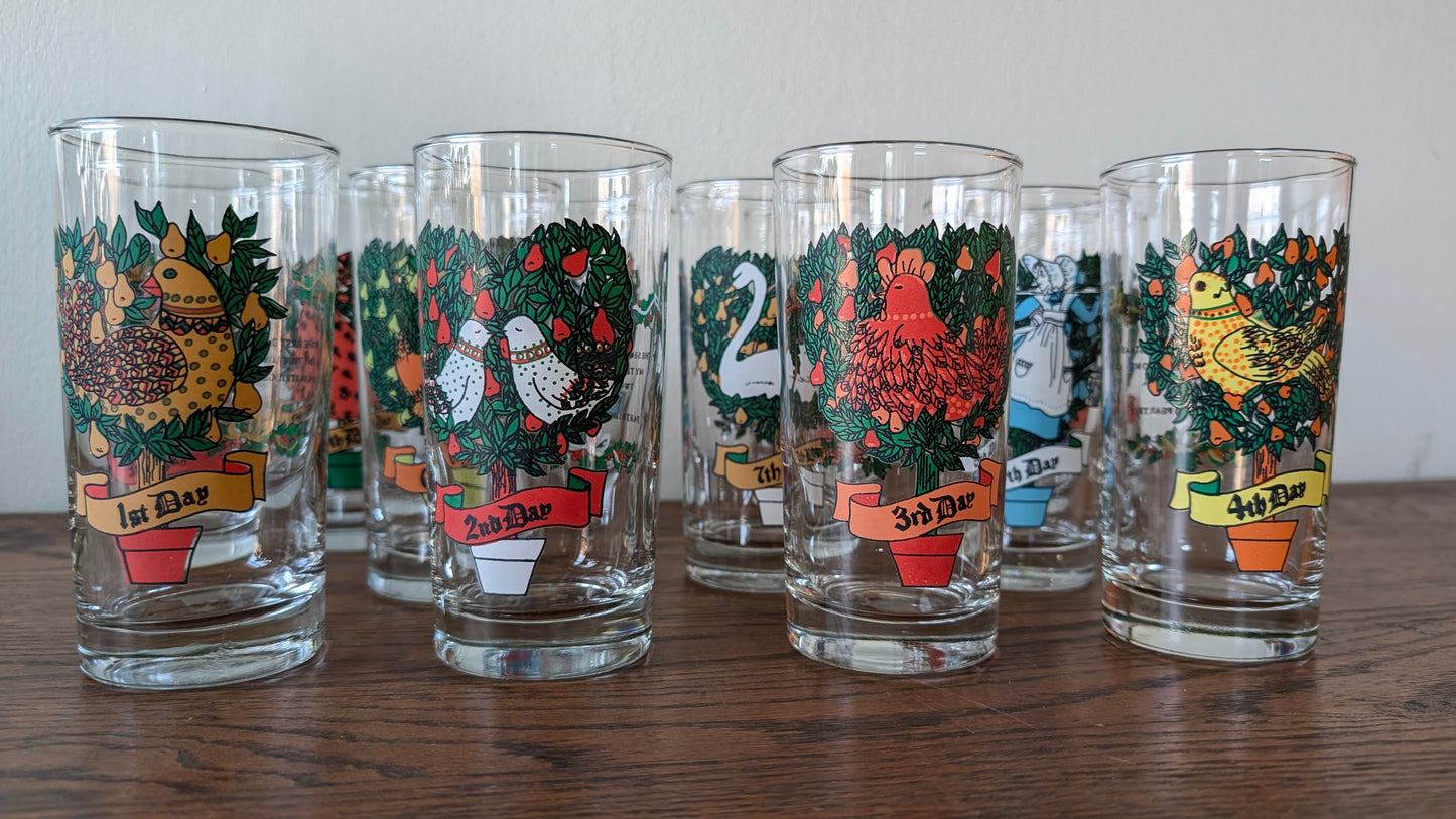 Indiana Glass 12 Days of Christmas Tumblers (set of 12)