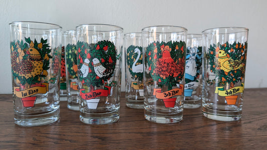 Indiana Glass 12 Days of Christmas Tumblers (set of 12)