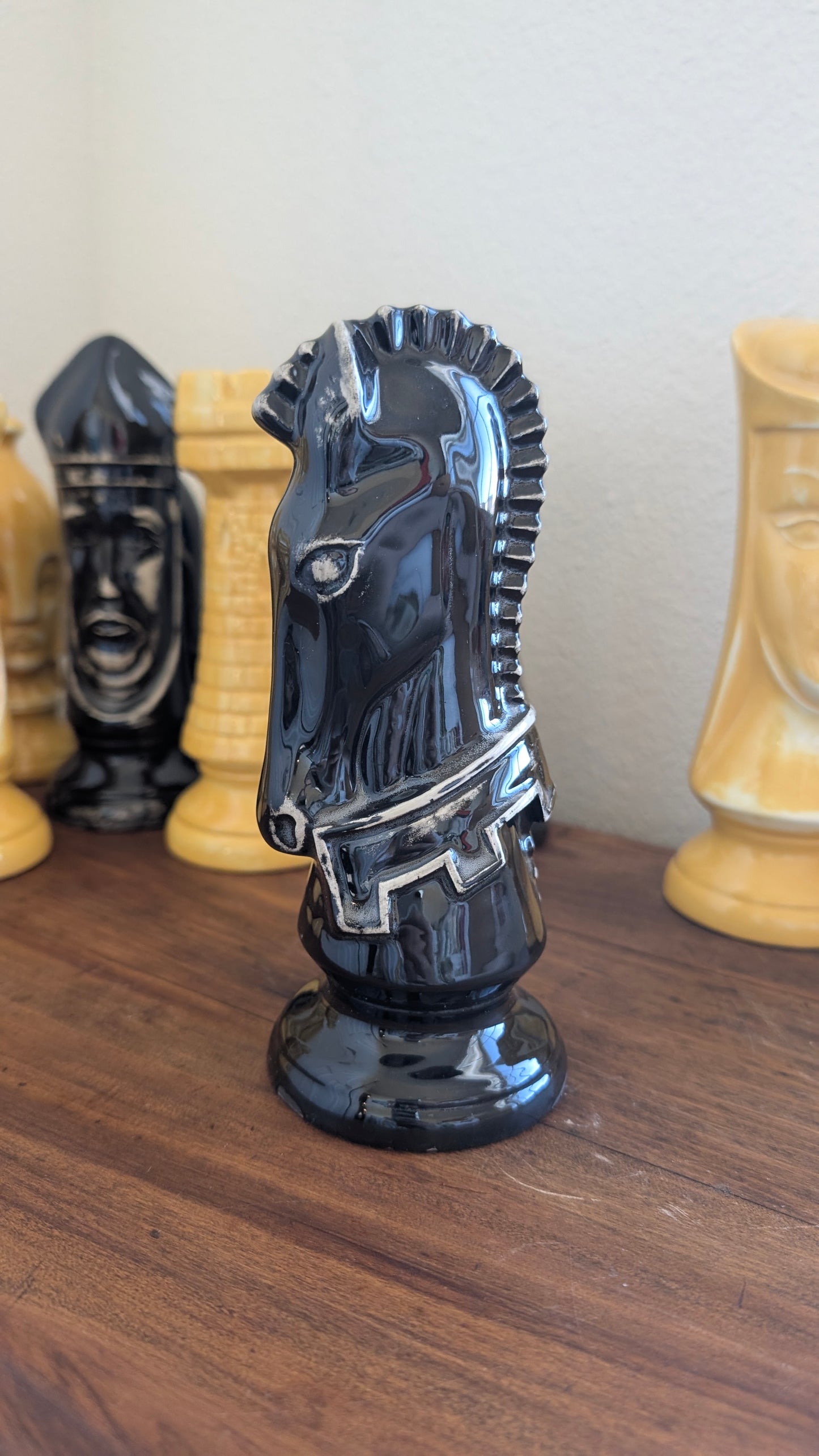 Oversized Duncan Ceramic Chess Pieces ( Incomplete, set of 14)