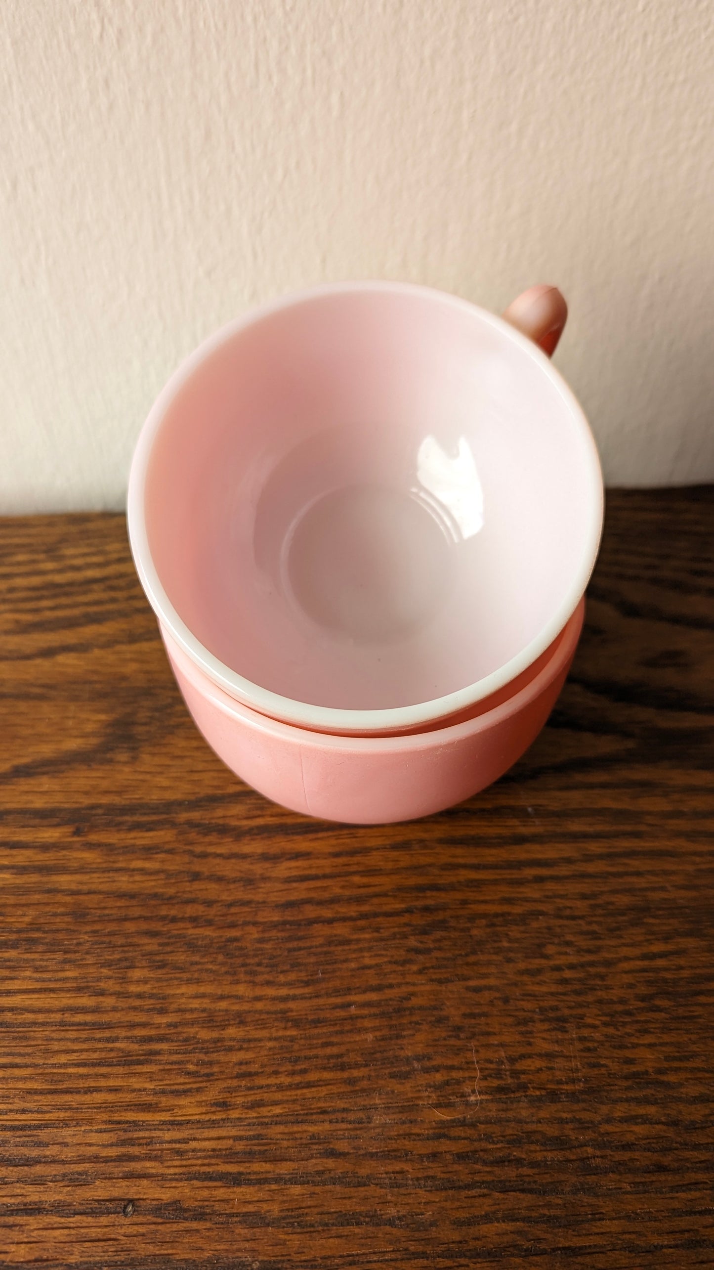 Pink Hazel Atlas TeaCups (set of two)