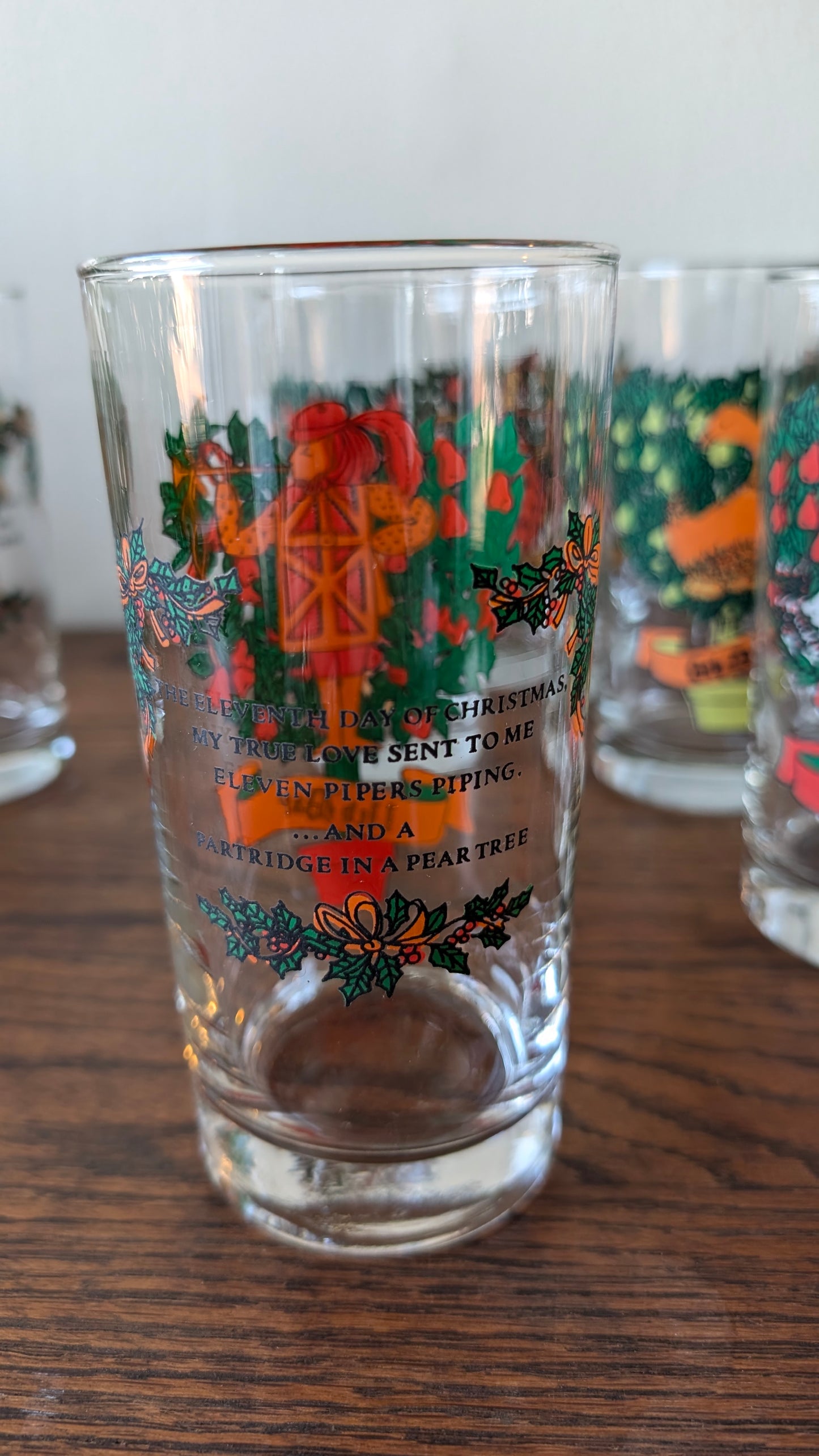 Indiana Glass 12 Days of Christmas Tumblers (set of 12)