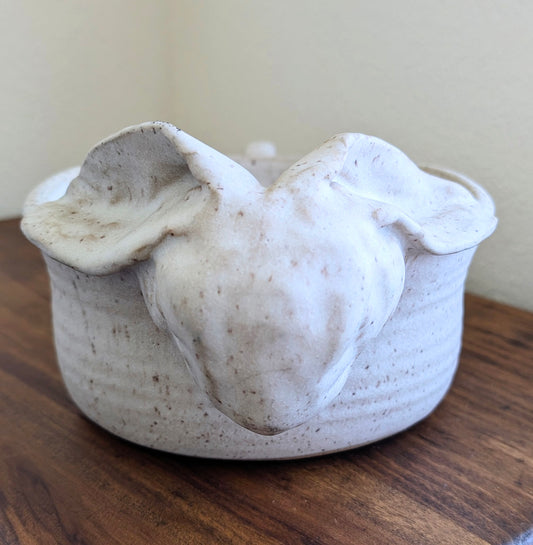 Handmade Pottery Rabbit Serving Vessel