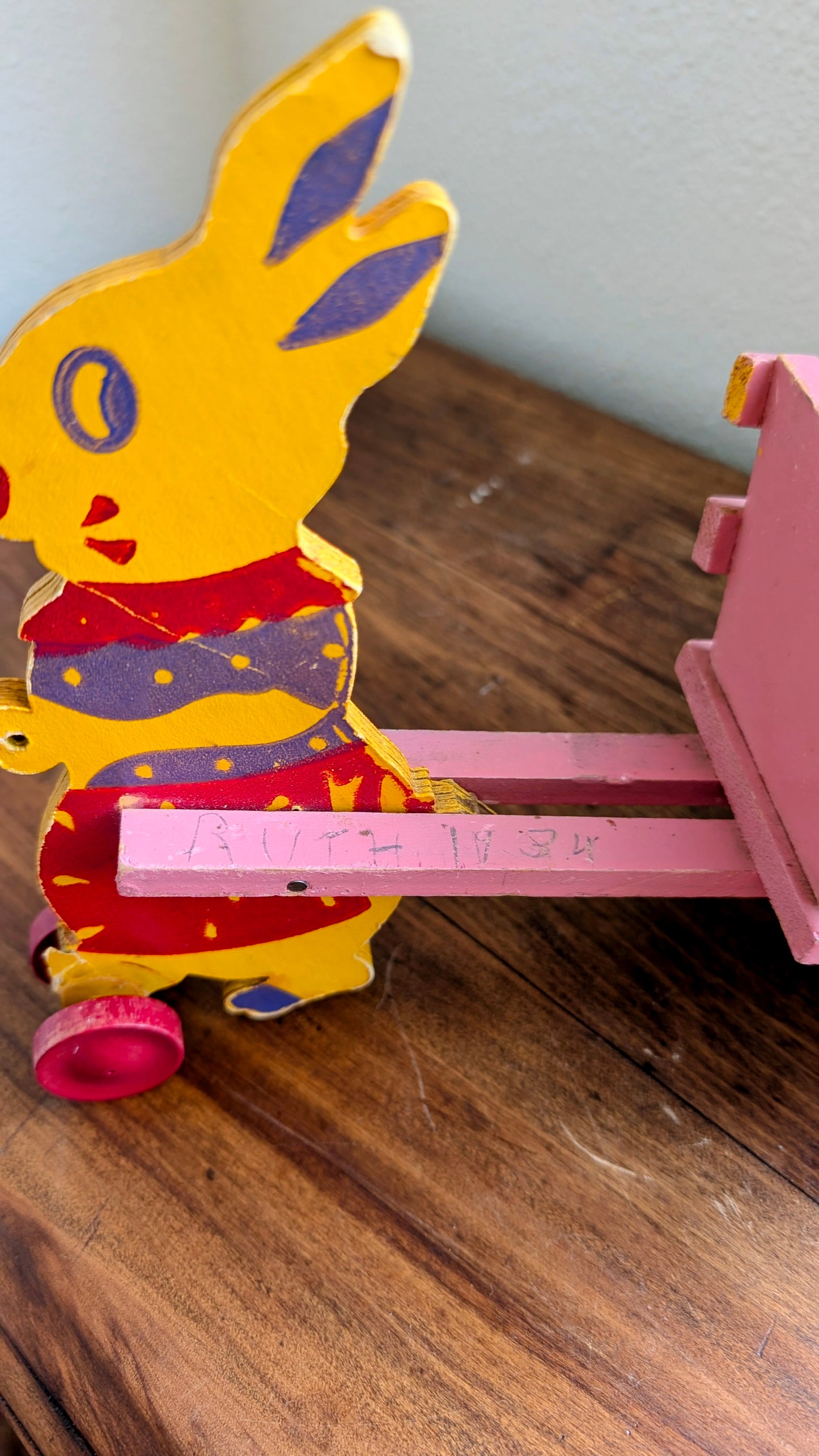 1930's Antique Easter Children's Pullcart Toy