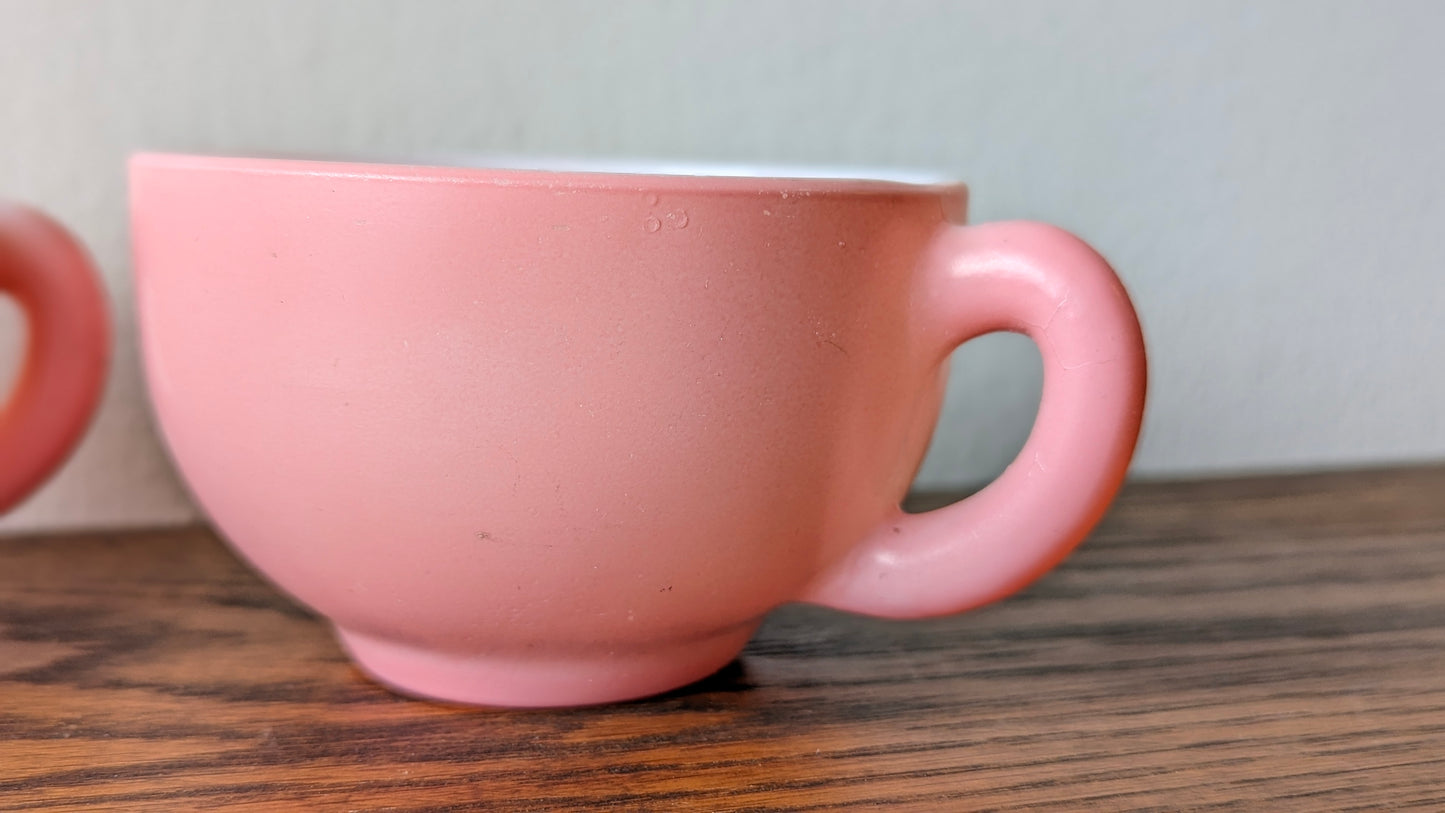 Pink Hazel Atlas TeaCups (set of two)