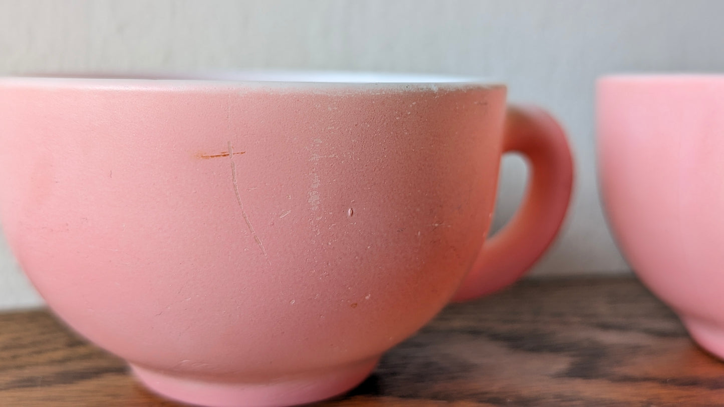 Pink Hazel Atlas TeaCups (set of two)