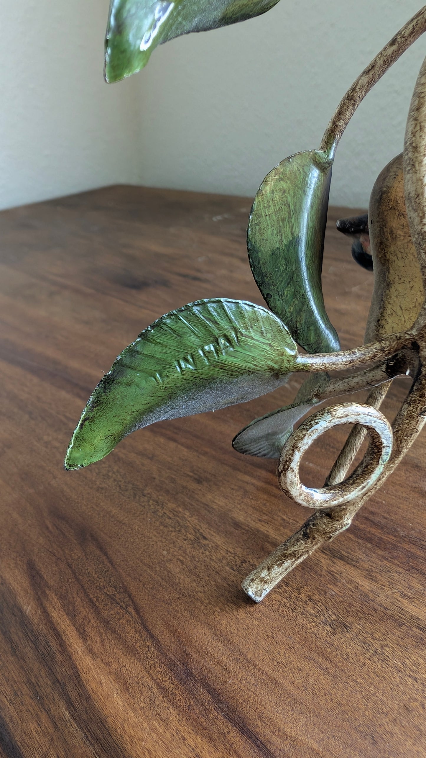 Italian Toleware Bird & Pear Sconces