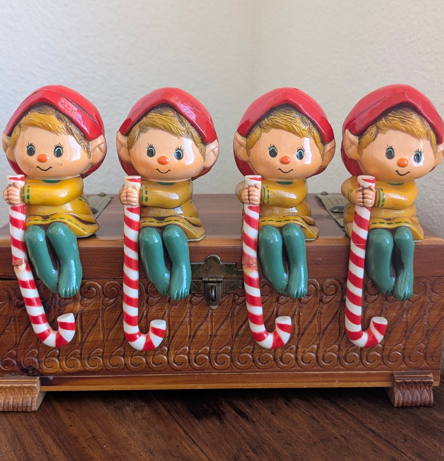 1970's Hallmark Elf Stocking Holders (set of 4)