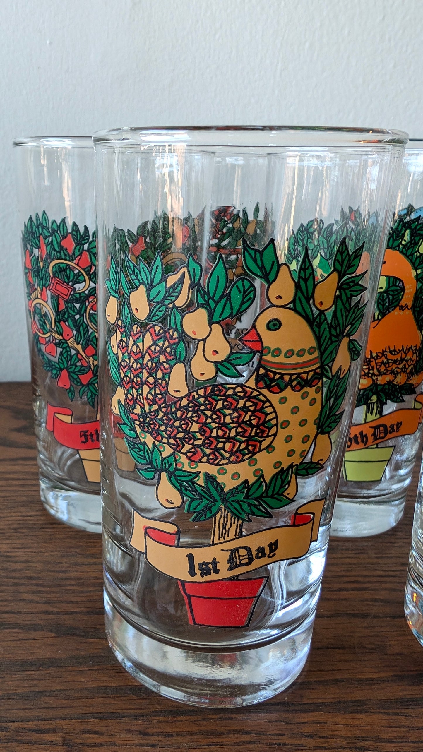 Indiana Glass 12 Days of Christmas Tumblers (set of 12)