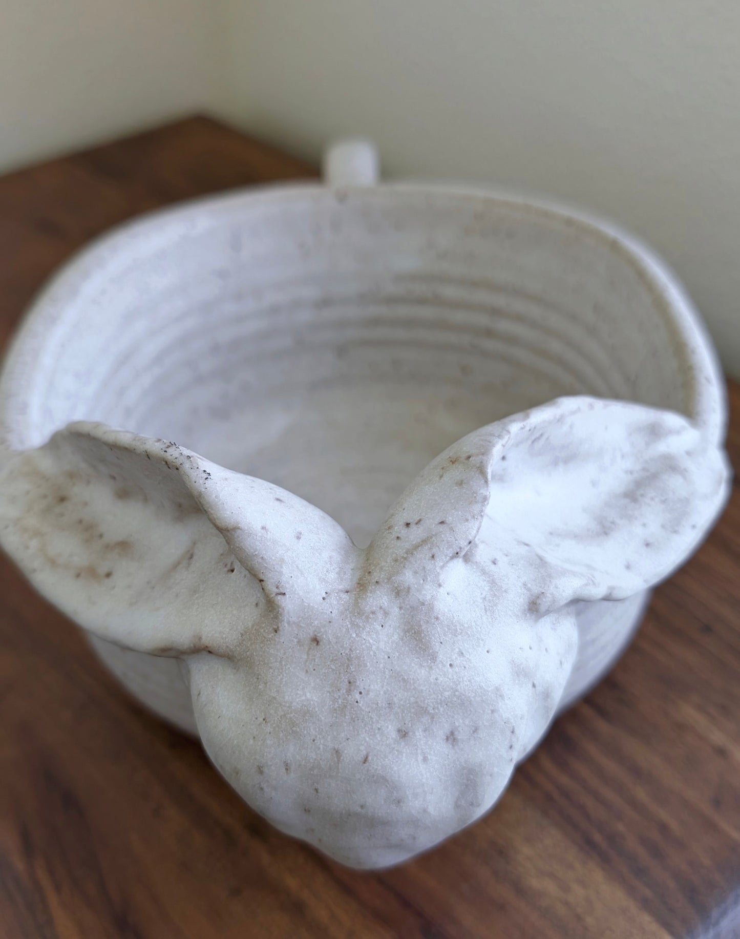 Handmade Pottery Rabbit Serving Vessel