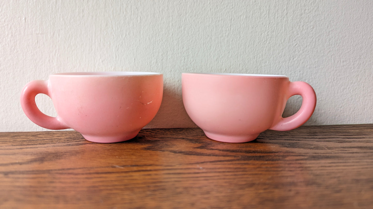 Pink Hazel Atlas TeaCups (set of two)