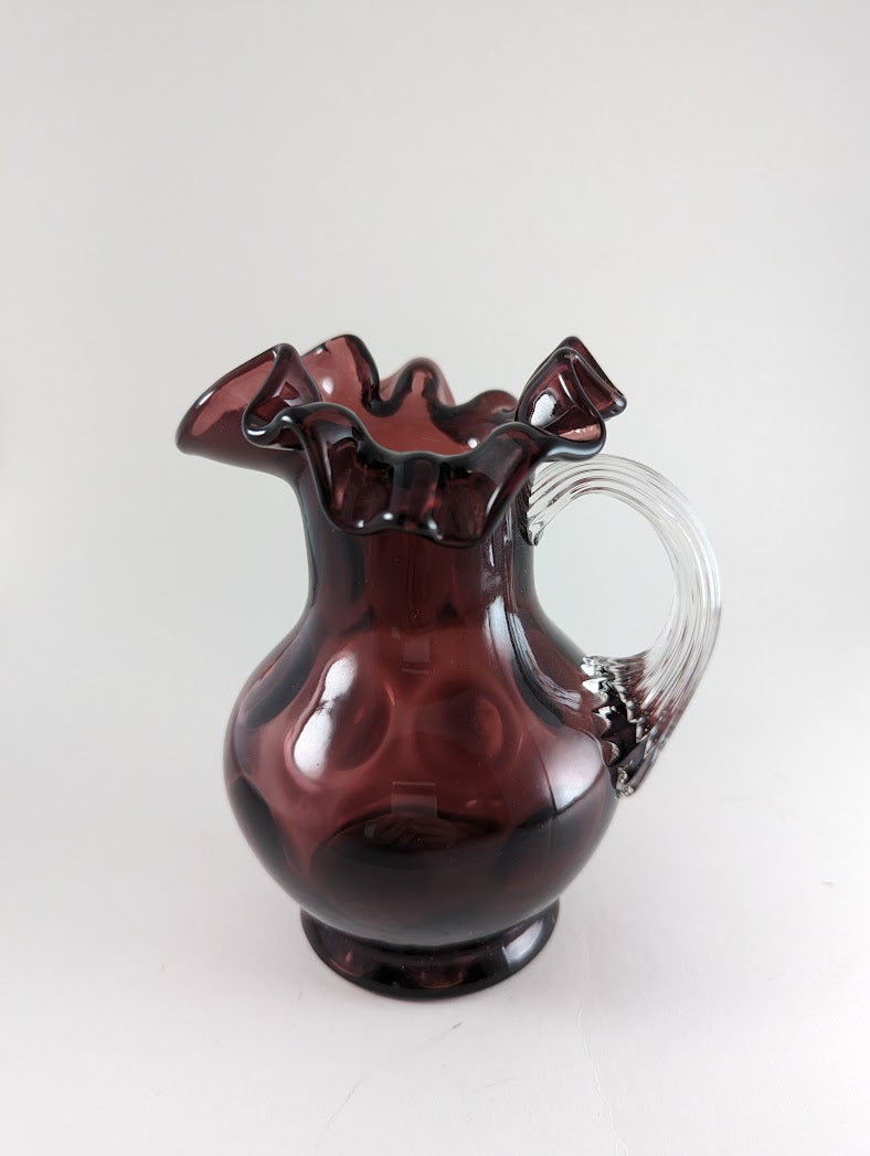 Fenton Amethyst Coin Dot Pitcher